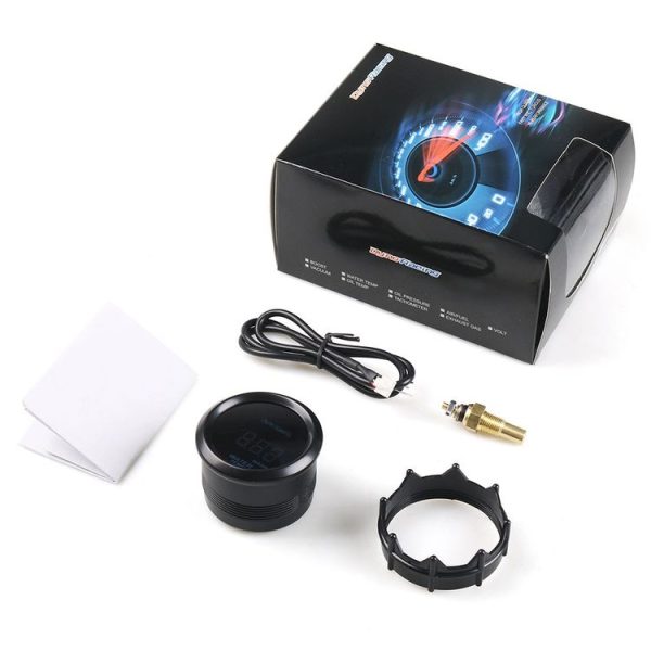 Car Modified 12V Universal 52mm Blue Light Digital Display Meter, Style: Water Temperature Gauge - Image 5