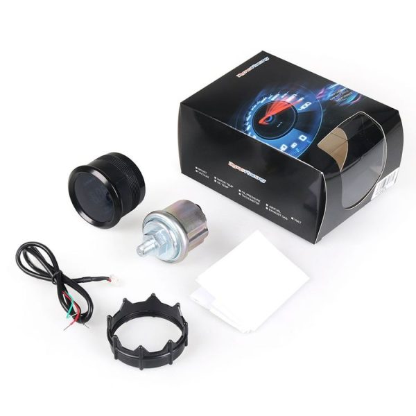 Car Modified 12V Universal 52mm Blue Light Digital Display Meter, Style: Oil Pressure Gauge - Image 5