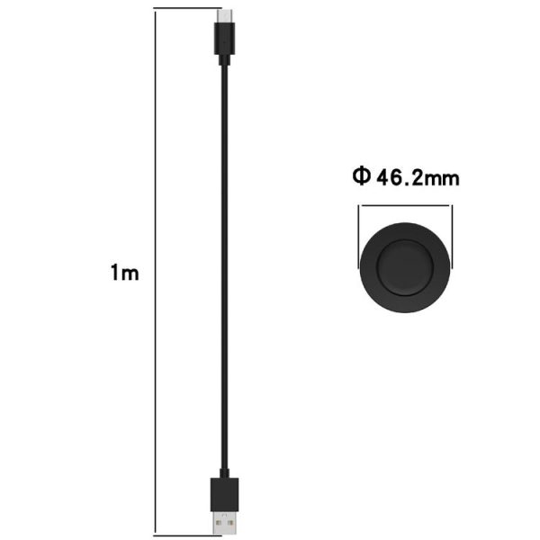 Xiaomi Watch S1 M2108W1 Magnetic Wireless Charger with 1m Charging Cable (Black) - Image 4