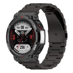 Huami Amazfit T-Rex 2 Three Strains Steel Watch Band (Black)