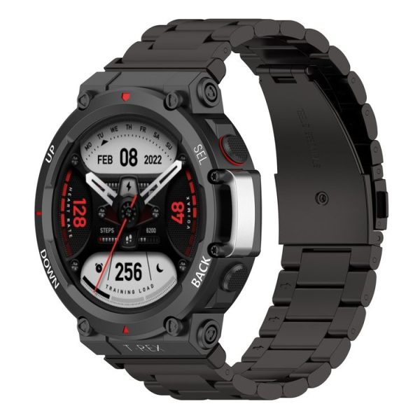Huami Amazfit T-Rex 2 Three Strains Steel Watch Band (Black)