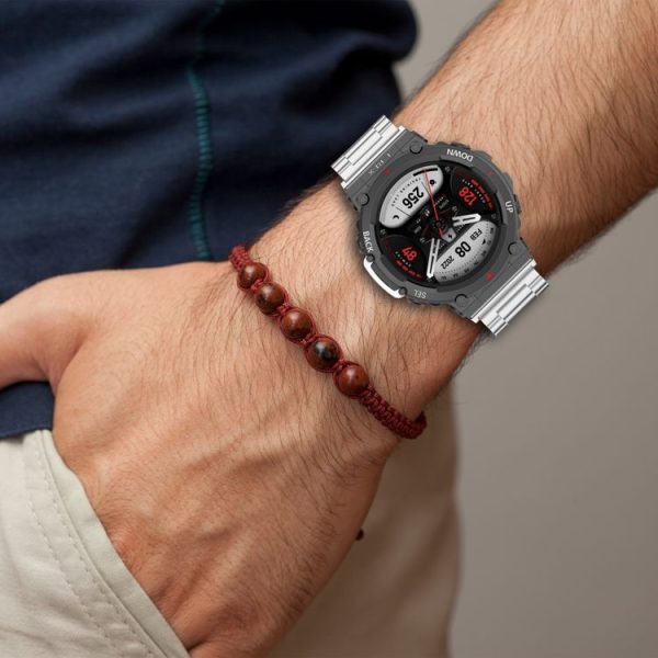 Huami Amazfit T-Rex 2 Three Strains Steel Watch Band (Black) - Image 5