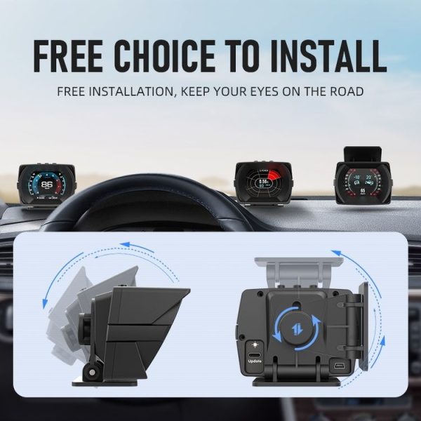 A450 OGM Car 2.8 inch OBDII + MEMS + GPS Head-Up Display System - Image 3