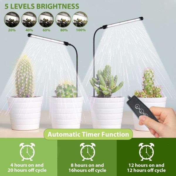 10W 48 LEDs Round Tube Succulent Plant Grow Fill Light - Image 3