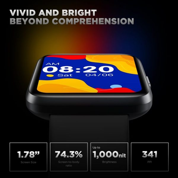 Zeblaze Beyond 1.78 inch AMOLED Display GPS Waterproof 5 ATM Health & Fitness Smart Watch (Black) - Image 4