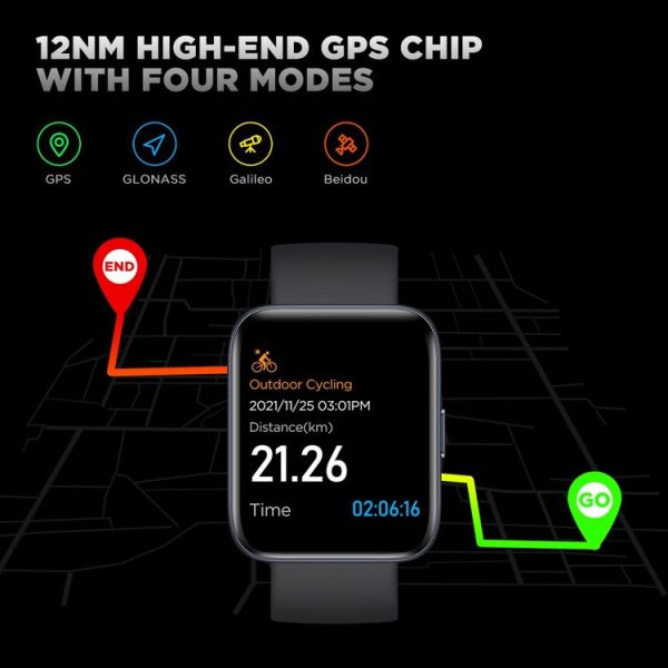 Zeblaze Beyond 1.78 inch AMOLED Display GPS Waterproof 5 ATM Health & Fitness Smart Watch (Black) - Image 6
