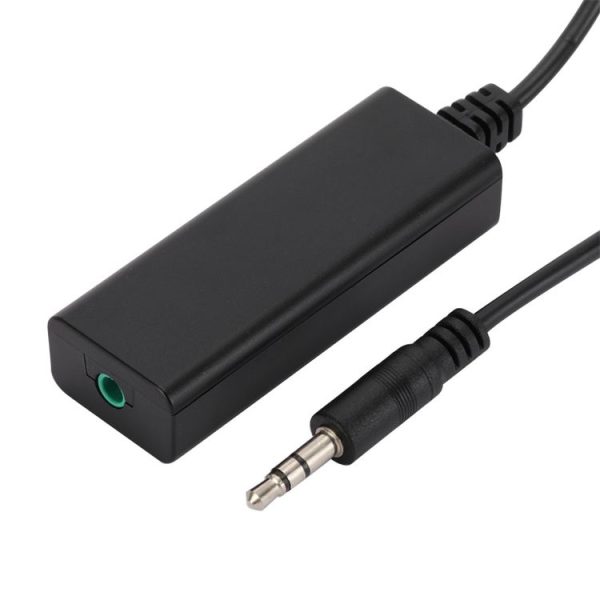 3.5mm Audio Common Ground Isolator Signal Anti-jamming Noise Reducer (Black)