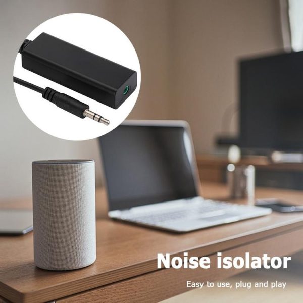 3.5mm Audio Common Ground Isolator Signal Anti-jamming Noise Reducer (Black) - Image 7