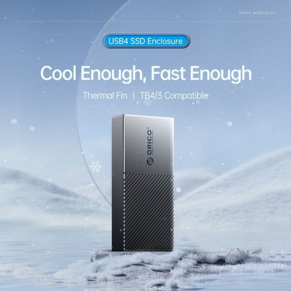 ORICO M205C3-RG M.2 NGFF SATA SSD Enclosure (Gold) - Image 3