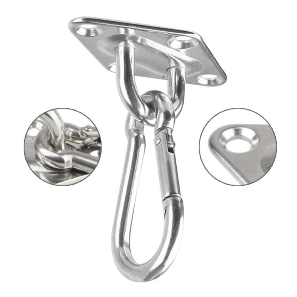 2 PCS 5mm 316 Stainless Steel Sand Bag Ceiling Hook Heavy Duty Swing Hangers - Image 3