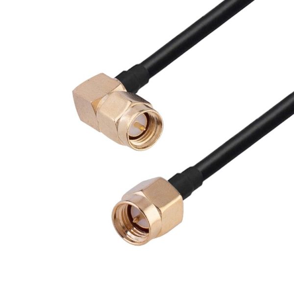 SMA Male Elbow to SMA Male RG174 RF Coaxial Adapter Cable, Length: 20cm - Image 2