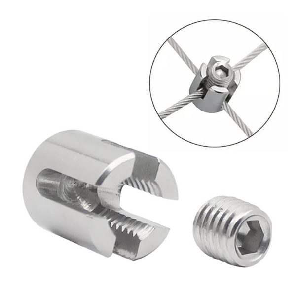 M16x8 316 Stainless Steel Garden Wire Rope Cross Fixed Clip