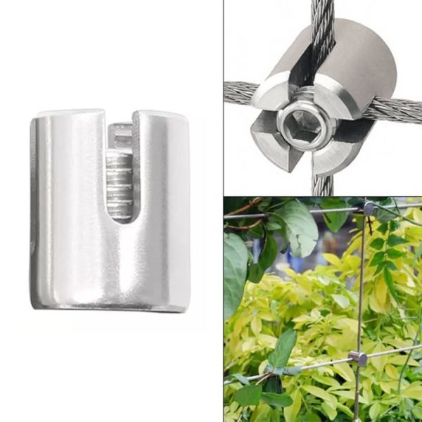 M16x8 316 Stainless Steel Garden Wire Rope Cross Fixed Clip - Image 7