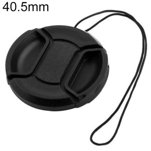 40.5mm Center Pinch Camera Lens Cap for Canon (Black)