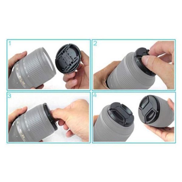 40.5mm Center Pinch Camera Lens Cap for Canon (Black) - Image 4