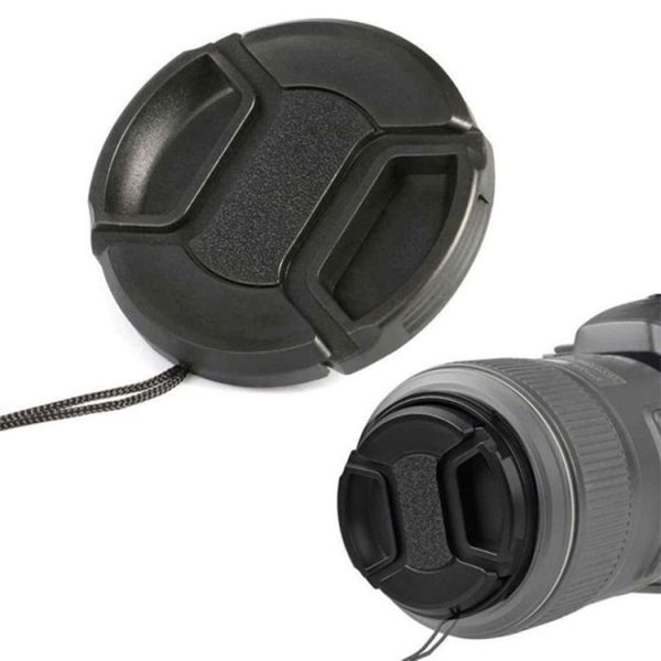 86mm Center Pinch Camera Lens Cap for Canon (Black) - Image 3