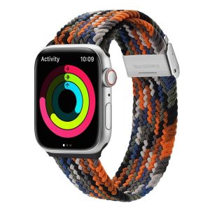 DUX DUCIS Braided Nylon Elastic Strap For Apple Watch Series 8&7 45mm / SE 2&6&SE&5&4 44mm / 3&2&1 42mm (Camo)