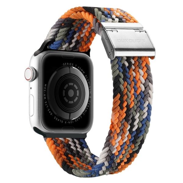 DUX DUCIS Braided Nylon Elastic Strap For Apple Watch Series 8&7 45mm / SE 2&6&SE&5&4 44mm / 3&2&1 42mm (Camo) - Image 2