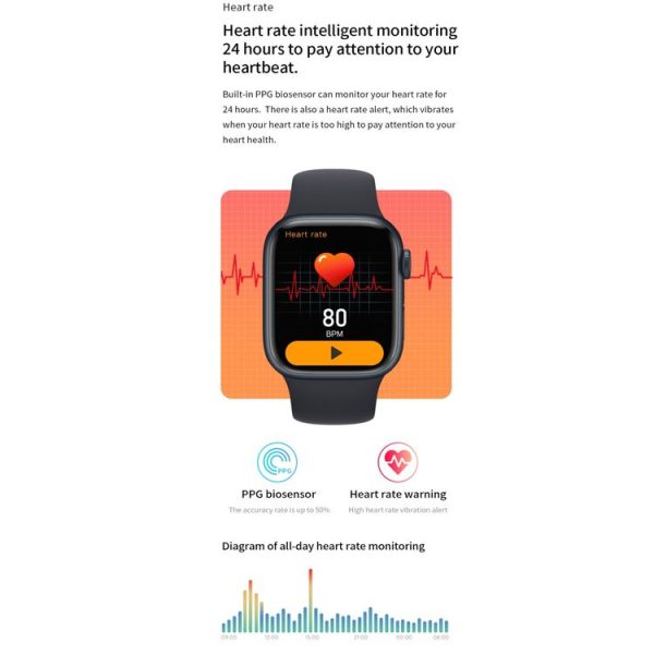 Watch 8 Max 1.85 inch Wireless Charging Bluetooth Call NFC Smartwatch (Black) - Image 11