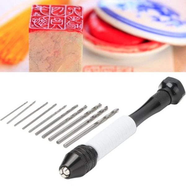 Precision Pin Vise Mini Twist Drill Bits Hand Drill Set, Model: 8009 - Image 7