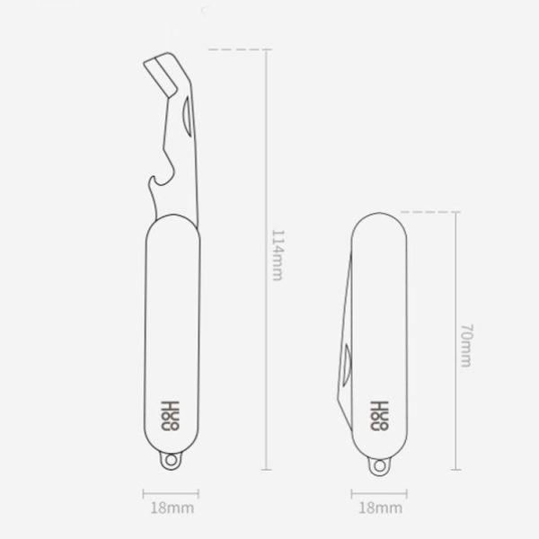Original Xiaomi Youpin Huohou Mini Unpacking Foldable Knife (Black) - Image 2