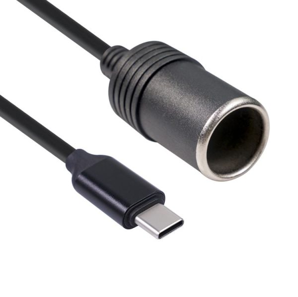 3710-03 30cm Type-C 5V to 12V Car Cigarette Lighter Socket Boost Power Adapter Cable - Image 2