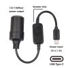 3710-03 30cm Type-C 5V to 12V Car Cigarette Lighter Socket Boost Power Adapter Cable - Image 4