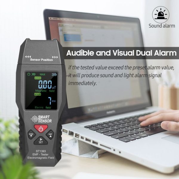 SmartSensor AS1393 Handheld Electromagnetic Radiation Detector (Black) - Image 4