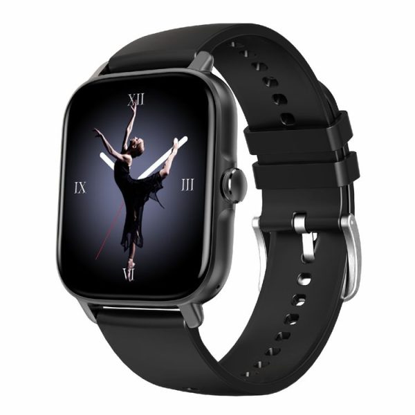 HAMTOD GT21 1.69 inch TFT Screen Smart Watch Supports Bluetooth Call / Sleep Monitoring / Heart Rate Monitoring (Obsidian Black)