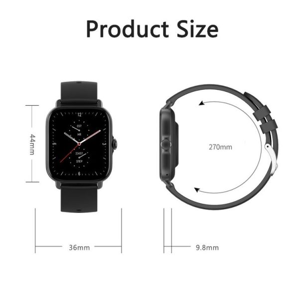 HAMTOD GT21 1.69 inch TFT Screen Smart Watch Supports Bluetooth Call / Sleep Monitoring / Heart Rate Monitoring (Obsidian Black) - Image 3