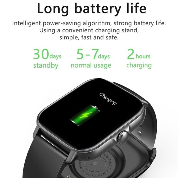 HAMTOD GT21 1.69 inch TFT Screen Smart Watch Supports Bluetooth Call / Sleep Monitoring / Heart Rate Monitoring (Obsidian Black) - Image 4