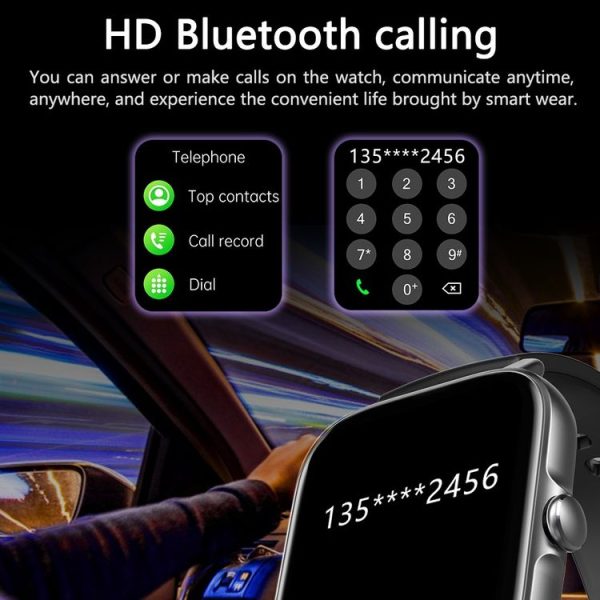 HAMTOD GT21 1.69 inch TFT Screen Smart Watch Supports Bluetooth Call / Sleep Monitoring / Heart Rate Monitoring (Obsidian Black) - Image 7