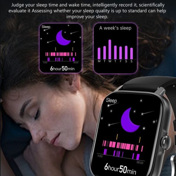 HAMTOD GT21 1.69 inch TFT Screen Smart Watch Supports Bluetooth Call / Sleep Monitoring / Heart Rate Monitoring (Obsidian Black) - Image 9