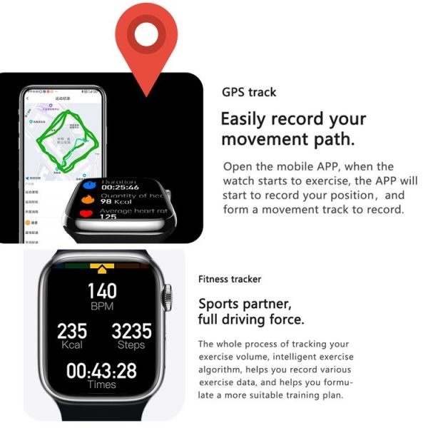 HAMTOD GT17 Max 1.85 inch Smart Watch, Support Voice Calling / Heart Rate / Blood Oxygen / NFC (Black) - Image 10