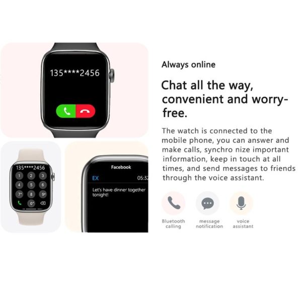 HAMTOD GT17 Max 1.85 inch Smart Watch, Support Voice Calling / Heart Rate / Blood Oxygen / NFC (Black) - Image 7