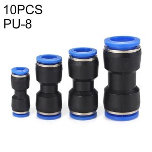 PU-8 LAIZE 10pcs PU Plastic Straight Pneumatic Quick Fitting Connector