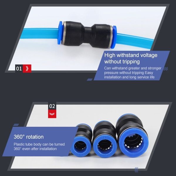 PU-8 LAIZE 10pcs PU Plastic Straight Pneumatic Quick Fitting Connector - Image 7