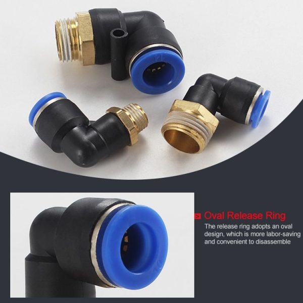 PL4-02 LAIZE 10pcs Male Thread Elbow Pneumatic Quick Fitting Connector - Image 6