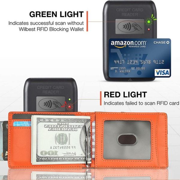 W2108A1 RFID Carbon fiber Business Wallet For Men (Blue) - Image 4