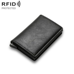 C1804H1 RFID Carbon Fiber Wallet For Men (Black)