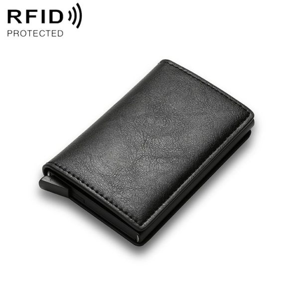 C1804H1 RFID Carbon Fiber Wallet For Men (Black)