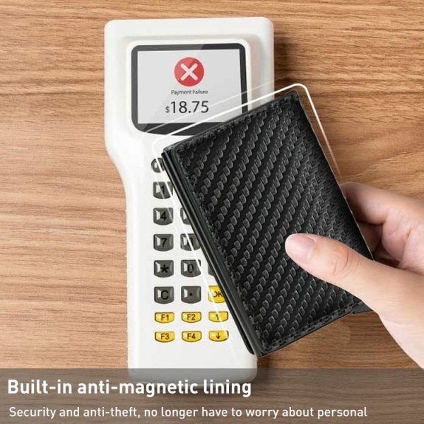 C1804H1 RFID Carbon Fiber Wallet For Men (Black) - Image 4