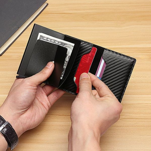 C1804H1 RFID Carbon Fiber Wallet For Men (Black) - Image 5