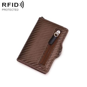 C1911H9 RFID Multi-card PU Leather Metal Card Package (Gold)