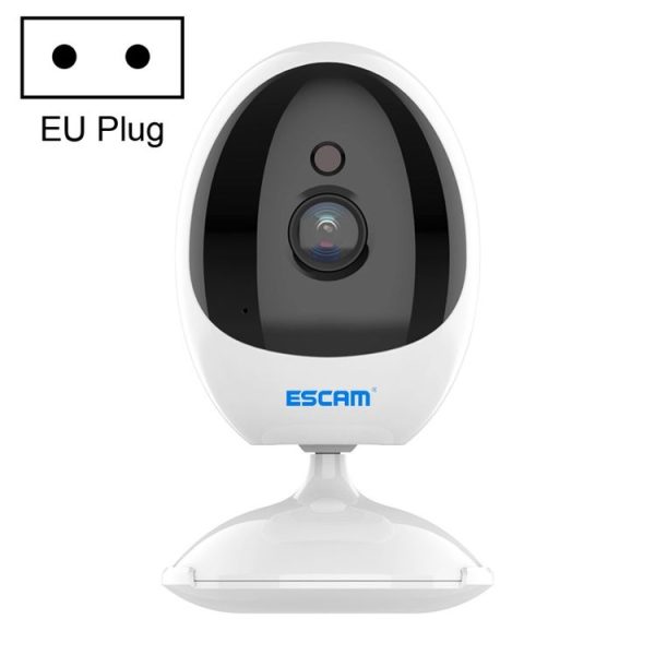 ESCAM QF006 3MP 1296P HD Indoor Wireless PTZ IP Camera IR Night Vision AI Humanoid Detection Home Security CCTV Monitor, Plug Type: EU Plug (White)