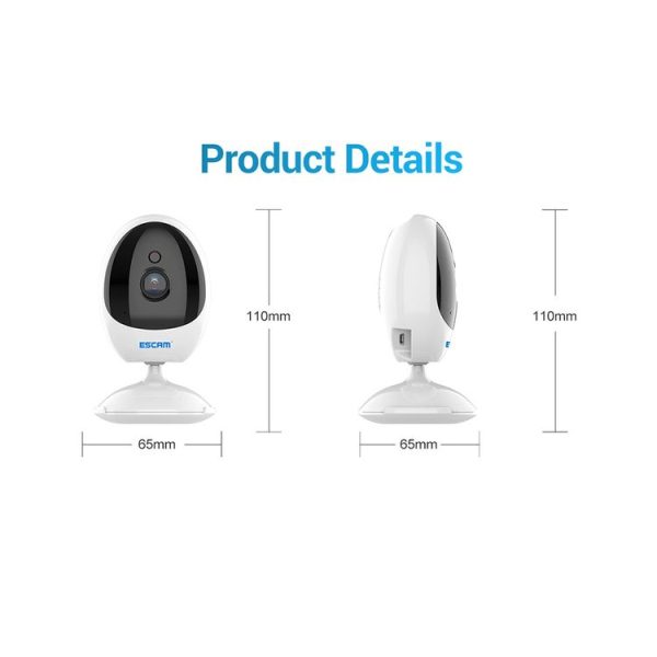 ESCAM QF006 3MP 1296P HD Indoor Wireless PTZ IP Camera IR Night Vision AI Humanoid Detection Home Security CCTV Monitor, Plug Type: EU Plug (White) - Image 2