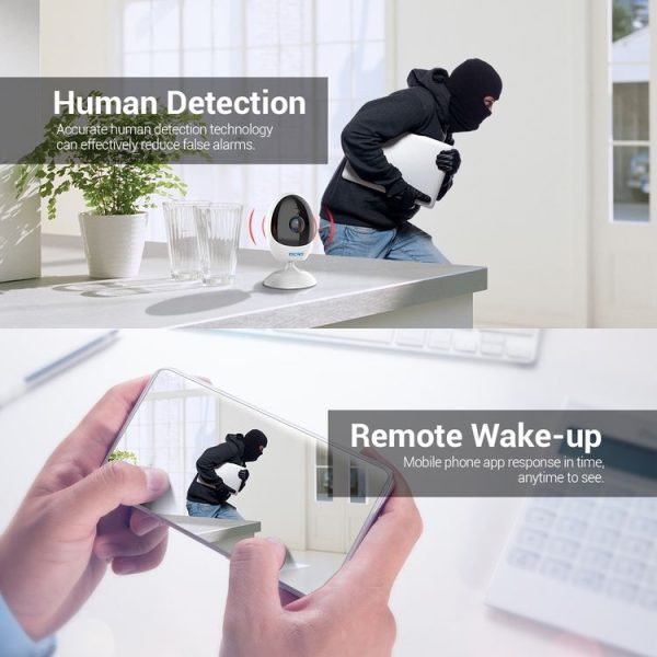 ESCAM QF006 3MP 1296P HD Indoor Wireless PTZ IP Camera IR Night Vision AI Humanoid Detection Home Security CCTV Monitor, Plug Type: EU Plug (White) - Image 5