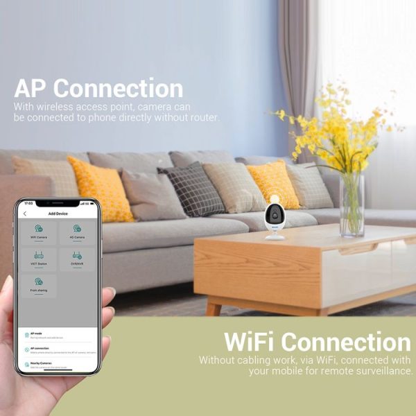 ESCAM QF006 3MP 1296P HD Indoor Wireless PTZ IP Camera IR Night Vision AI Humanoid Detection Home Security CCTV Monitor, Plug Type: EU Plug (White) - Image 8