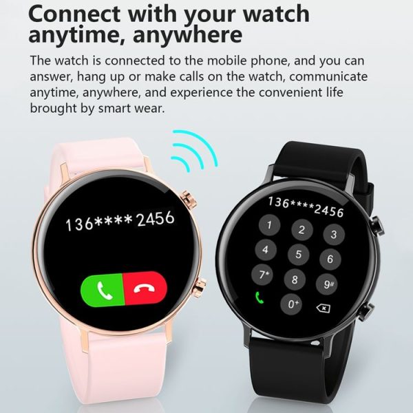 HAMTOD GW33S 1.28 inch TFT Screen Smart Watch, Support Bluetooth Calling / Heart Rate Detection / Blood Oxygen Detection (Black) - Image 3