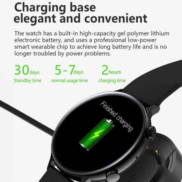 HAMTOD GW33S 1.28 inch TFT Screen Smart Watch, Support Bluetooth Calling / Heart Rate Detection / Blood Oxygen Detection (Black) - Image 4